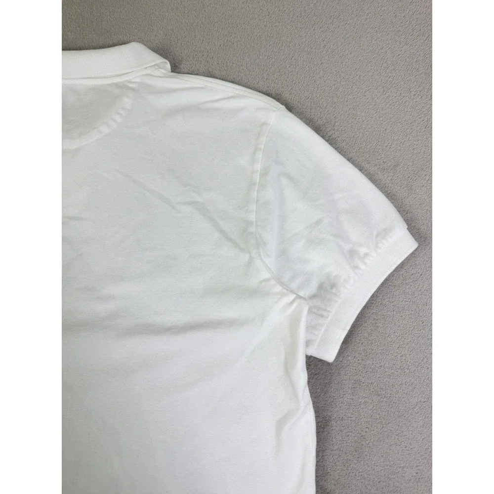 Chaps Stretch Polo Shirt Men's XL White Embroidered‎ Logo Casual Golf Polo